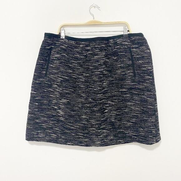 NEW Talbots Black Wool Mini Skirt Size 22 Petite - Picture 1 of 7